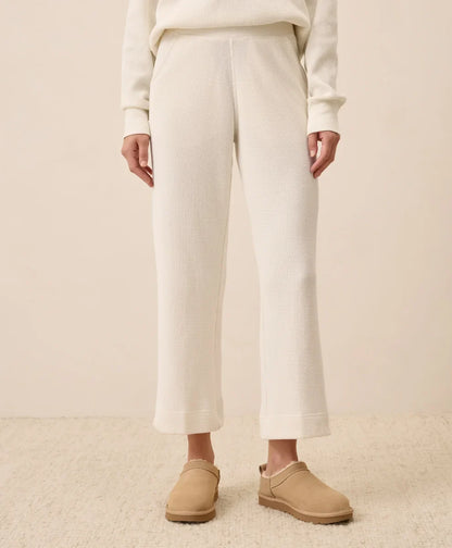 clearance thermal waffle wide leg pant