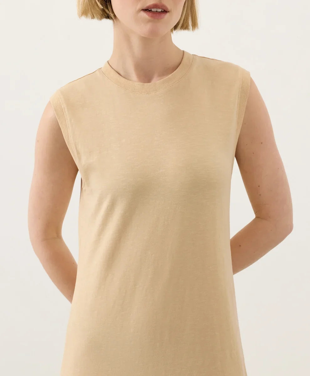 soft-slub essential easy muscle tee maxi dress