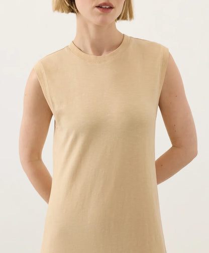 soft-slub essential easy muscle tee maxi dress