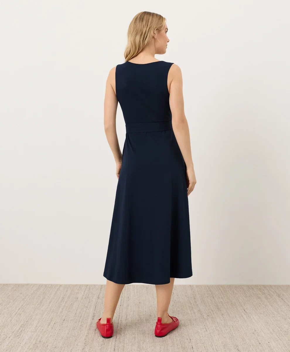 clearance fit & flare easy v-neck dress