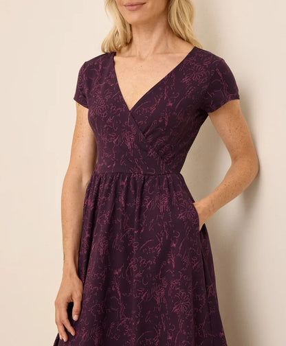 clearance fit & flare crossover dress