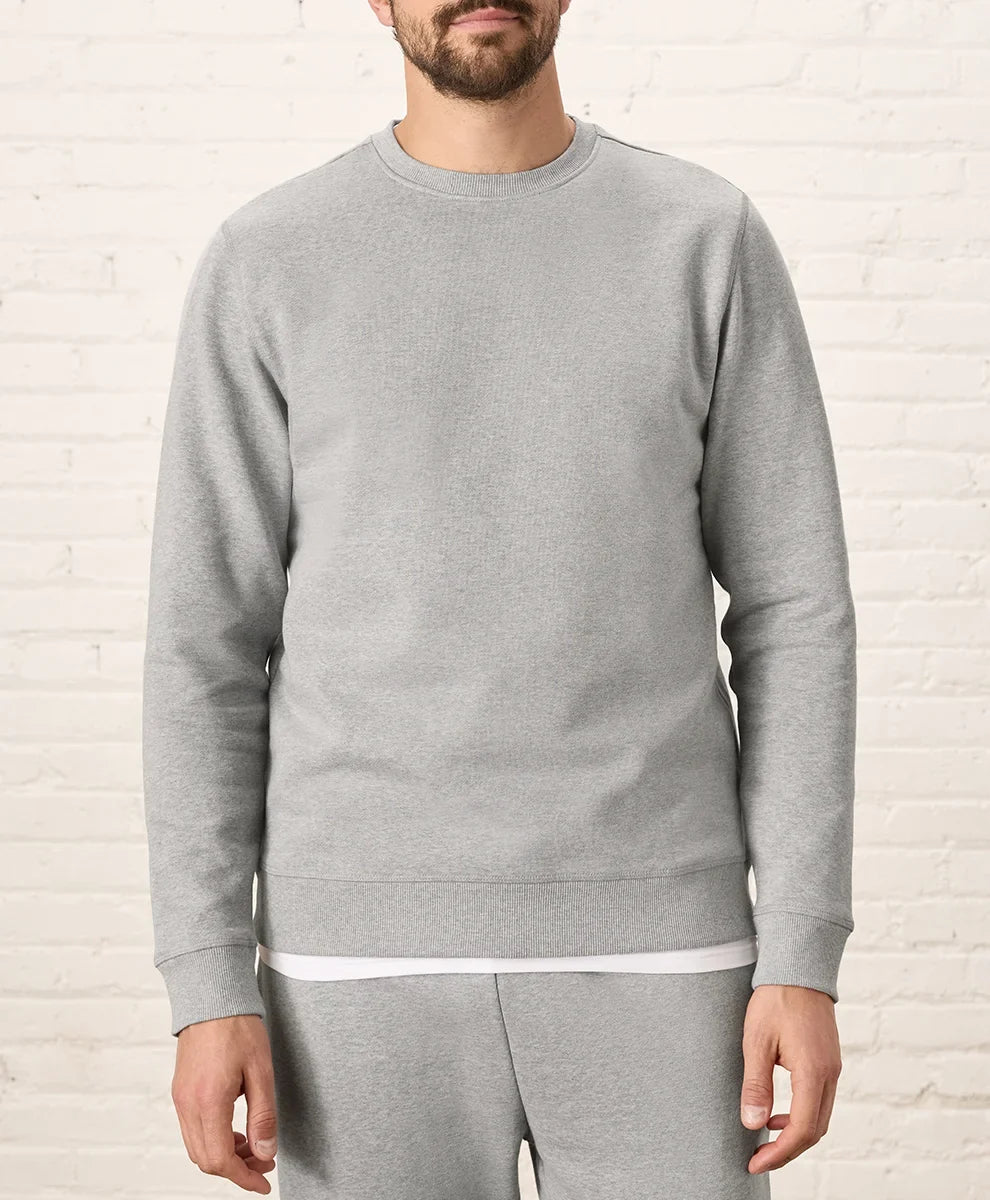 brushed fleece crew sweatshirt