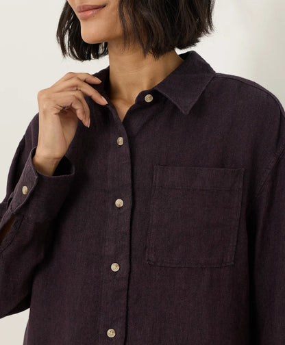 clearance linen relaxed shirt