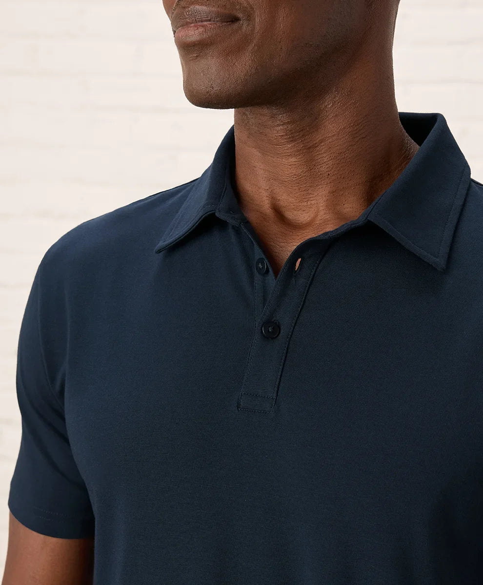 luxe essential slim polo
