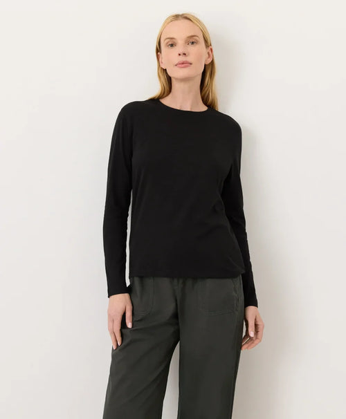 luxe essential crewneck long sleeve tee
