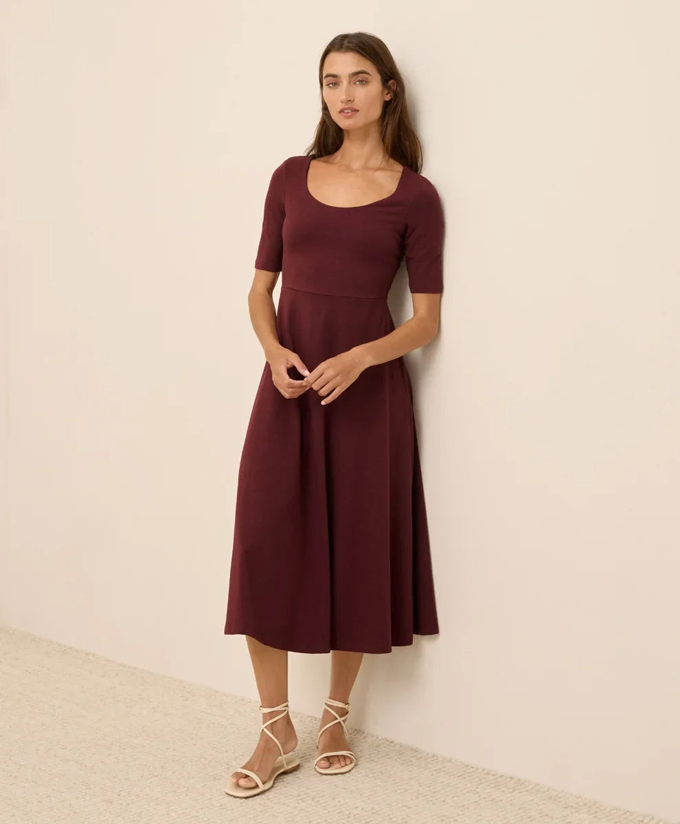 clearance fit & flare signature scoop dress