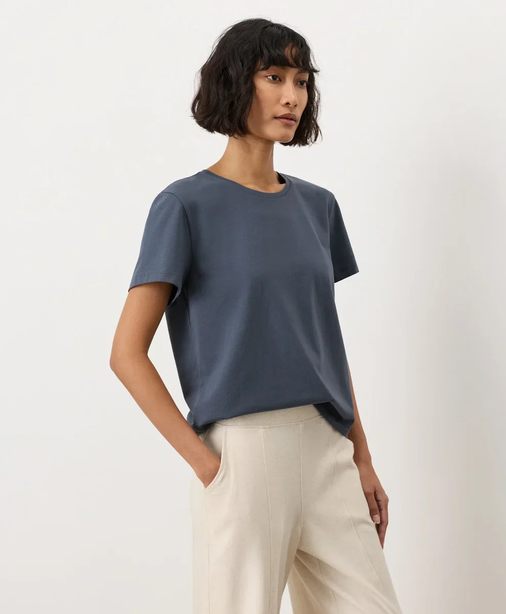 clearance luxe essential crewneck tee