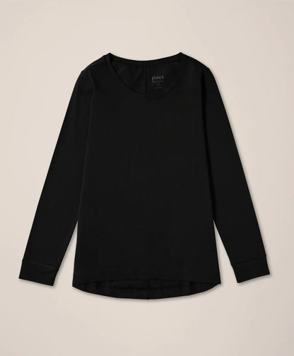 clearance luxe stretch jersey swing long sleeve tee