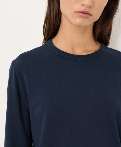 soft-slub essential crewneck long sleeve tee
