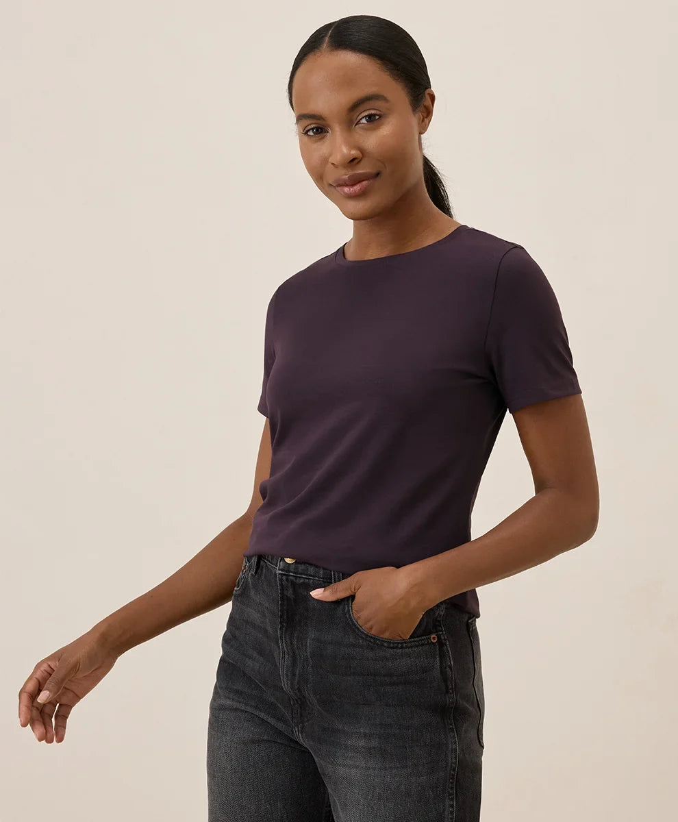 clearance luxe stretch jersey slim tee
