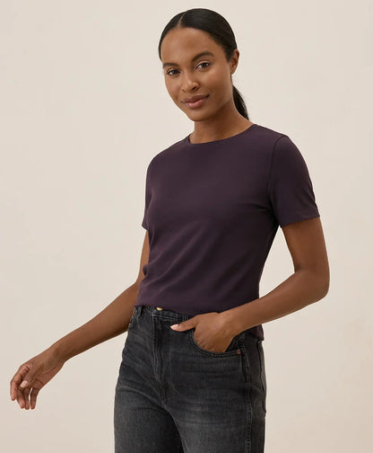 clearance luxe stretch jersey slim tee