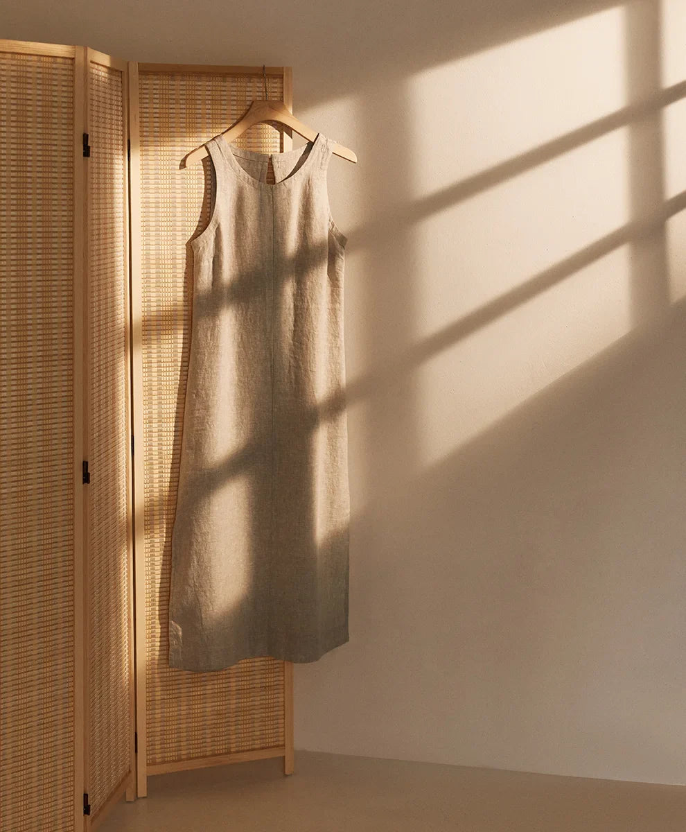 clearance linen easy tank dress