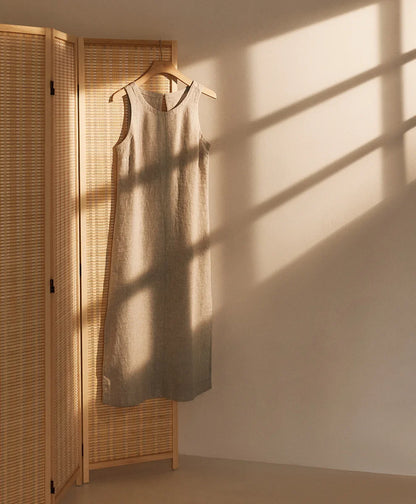 clearance linen easy tank dress