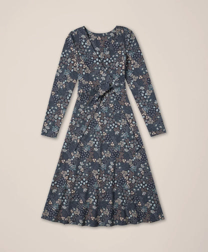 clearance fit & flare wrap dress