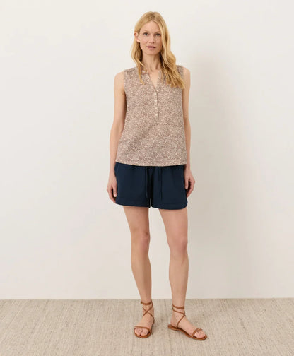 clearance coastal double gauze henley tank