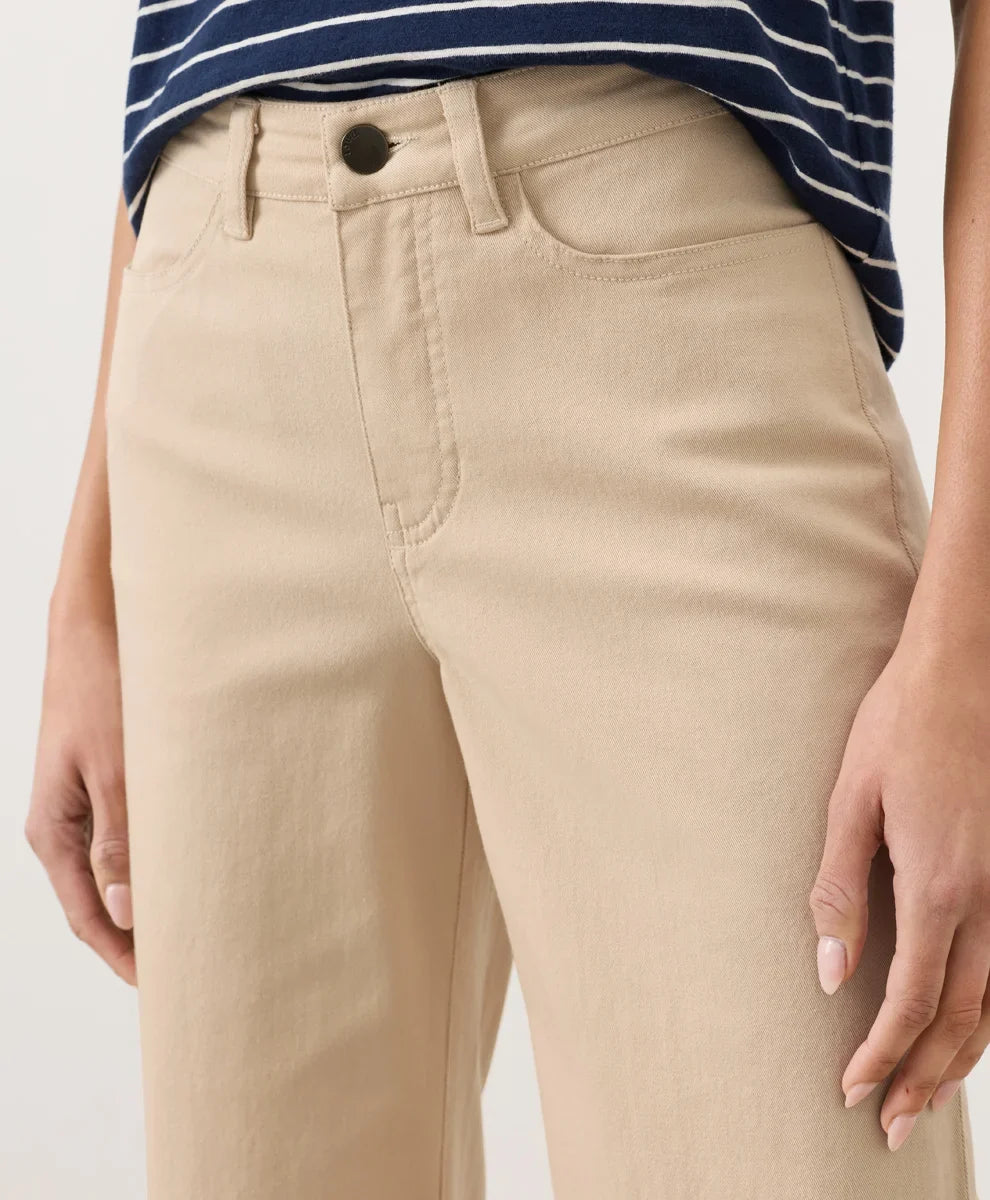 clearance stretch twill wide leg pant