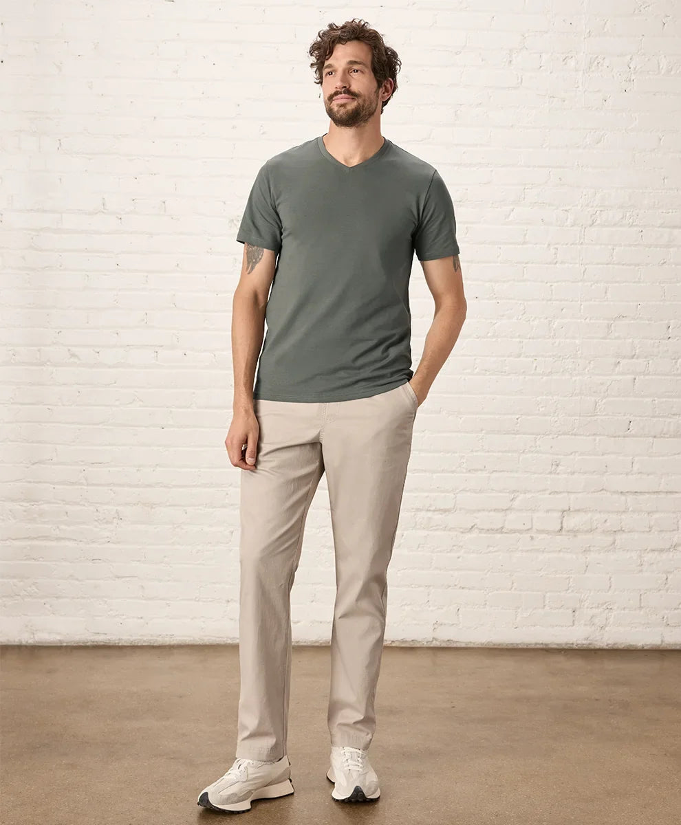 luxe essential slim fit v-neck tee