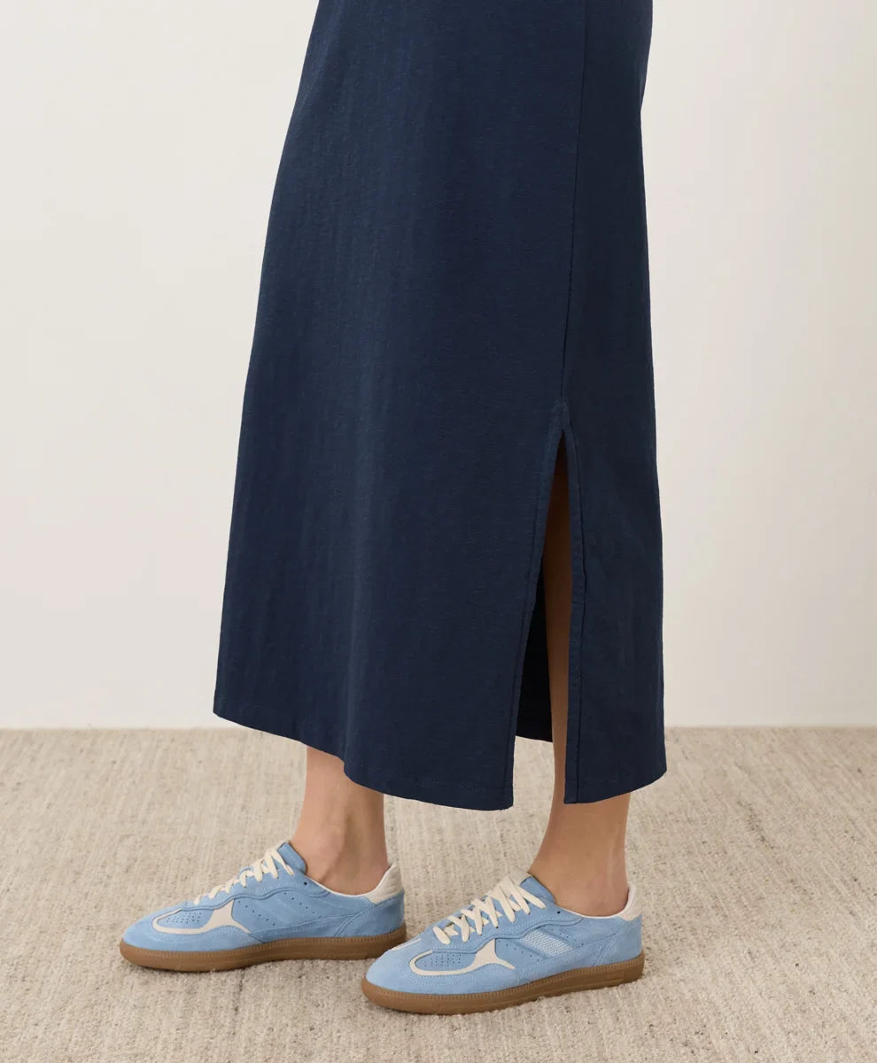 soft-slub essential easy muscle tee maxi dress