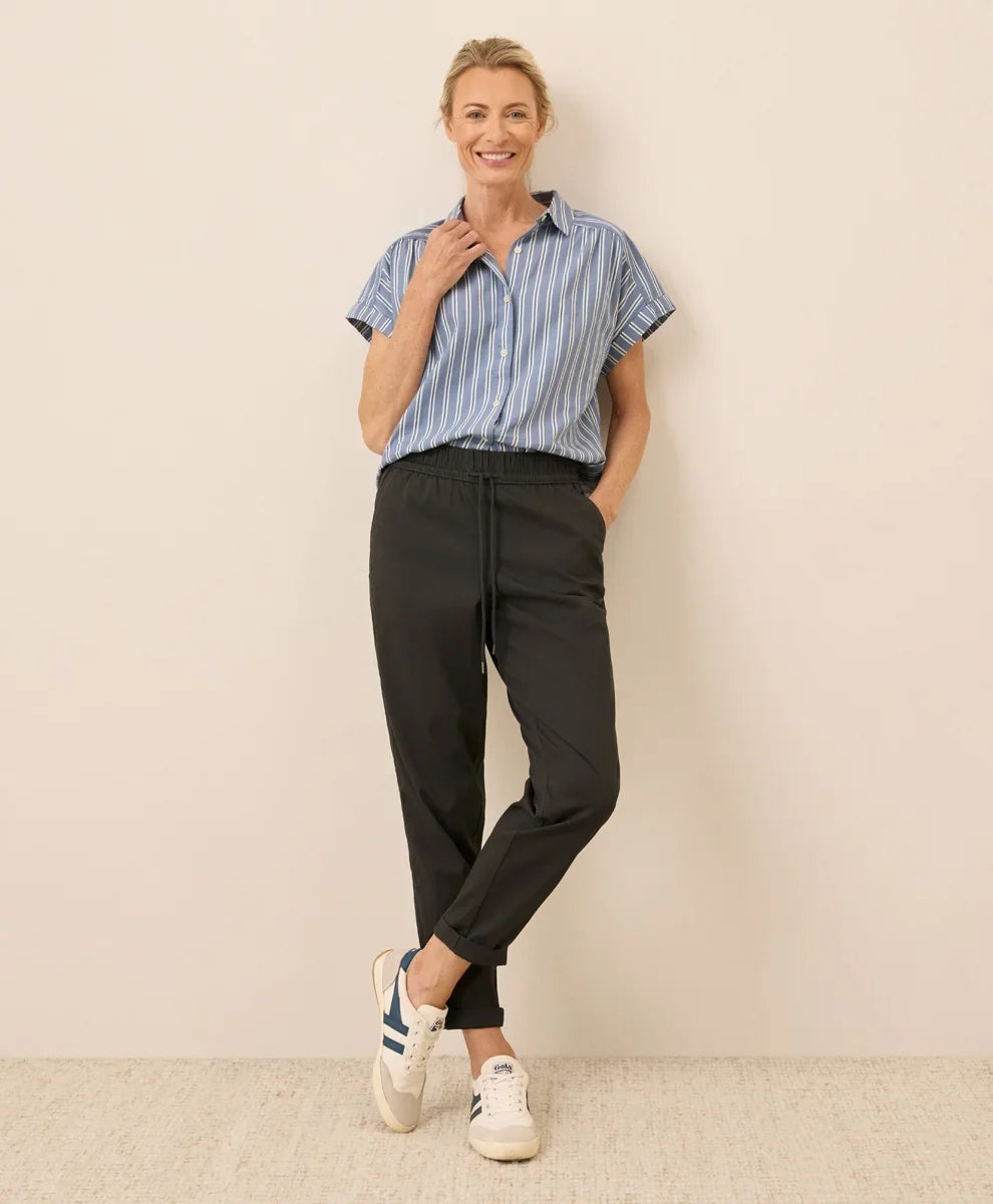 clearance daily twill ultra-high rise tapered pant