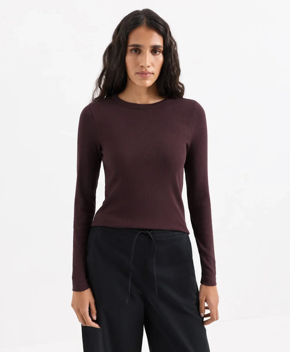 perfect rib crewneck long sleeve tee