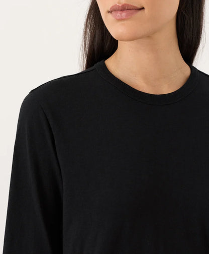 soft-slub essential crewneck long sleeve tee