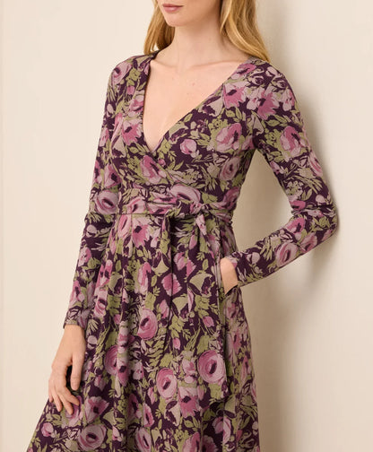 clearance fit & flare wrap dress
