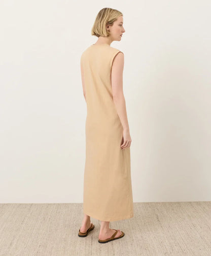 soft-slub essential easy muscle tee maxi dress