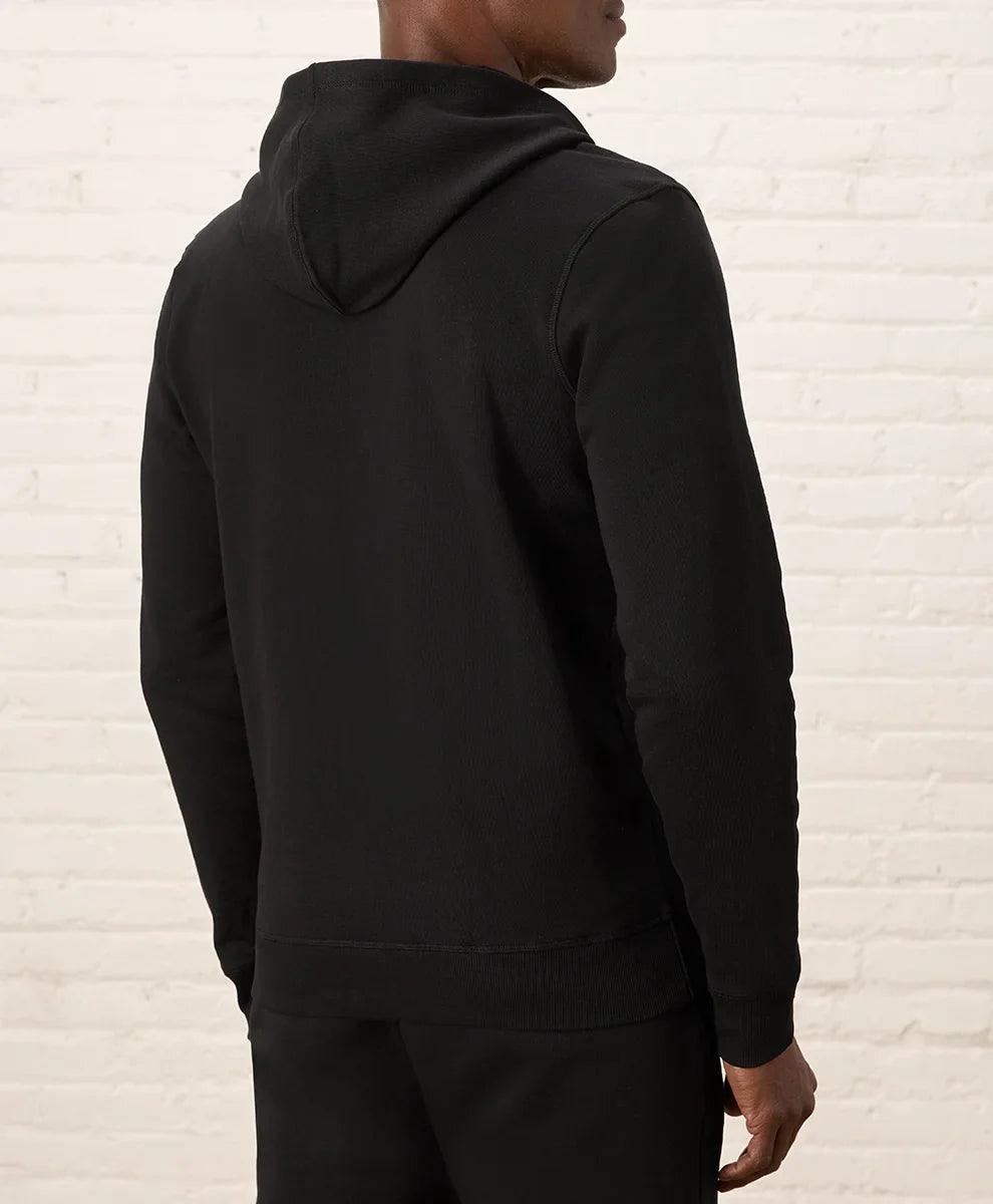 brushed fleece zip hoodie