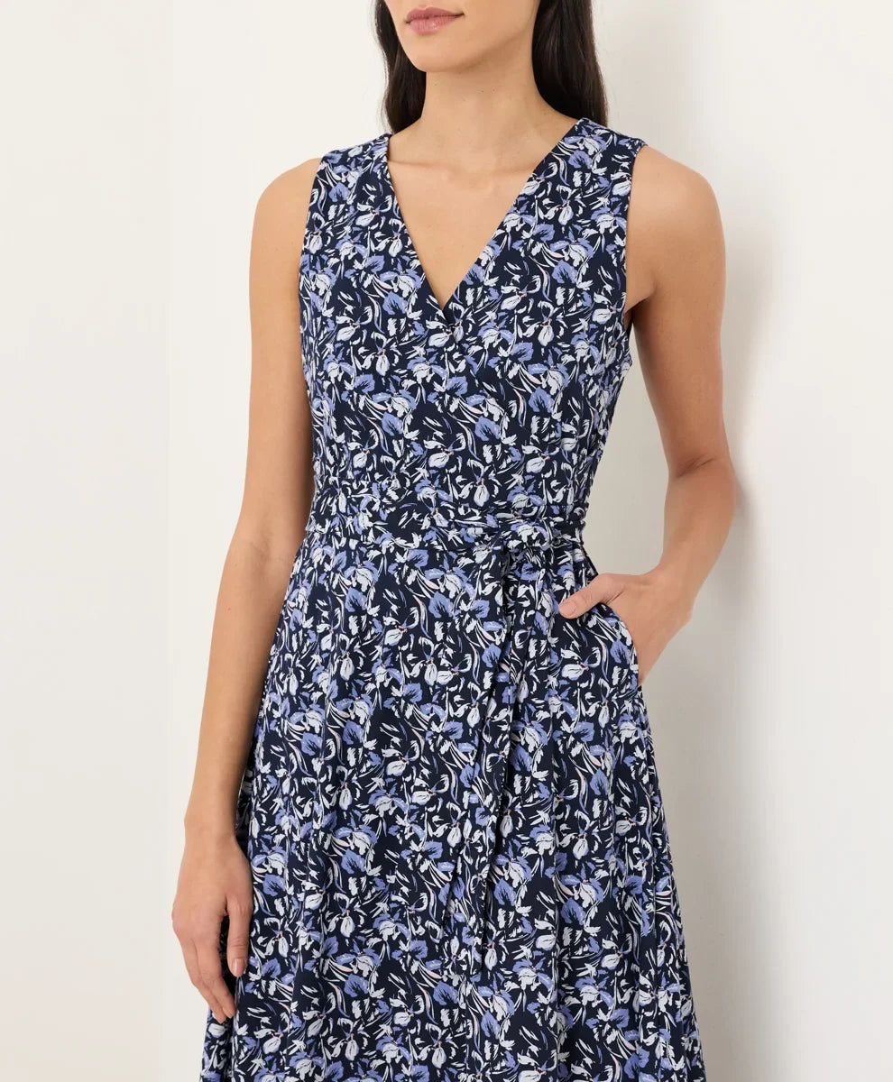 clearance fit & flare easy v-neck dress