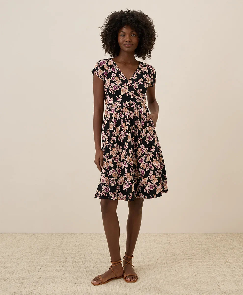 clearance fit & flare crossover dress
