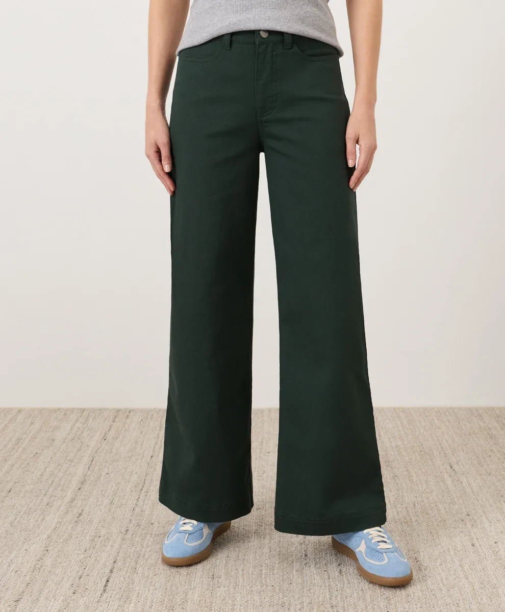 clearance stretch twill wide leg pant