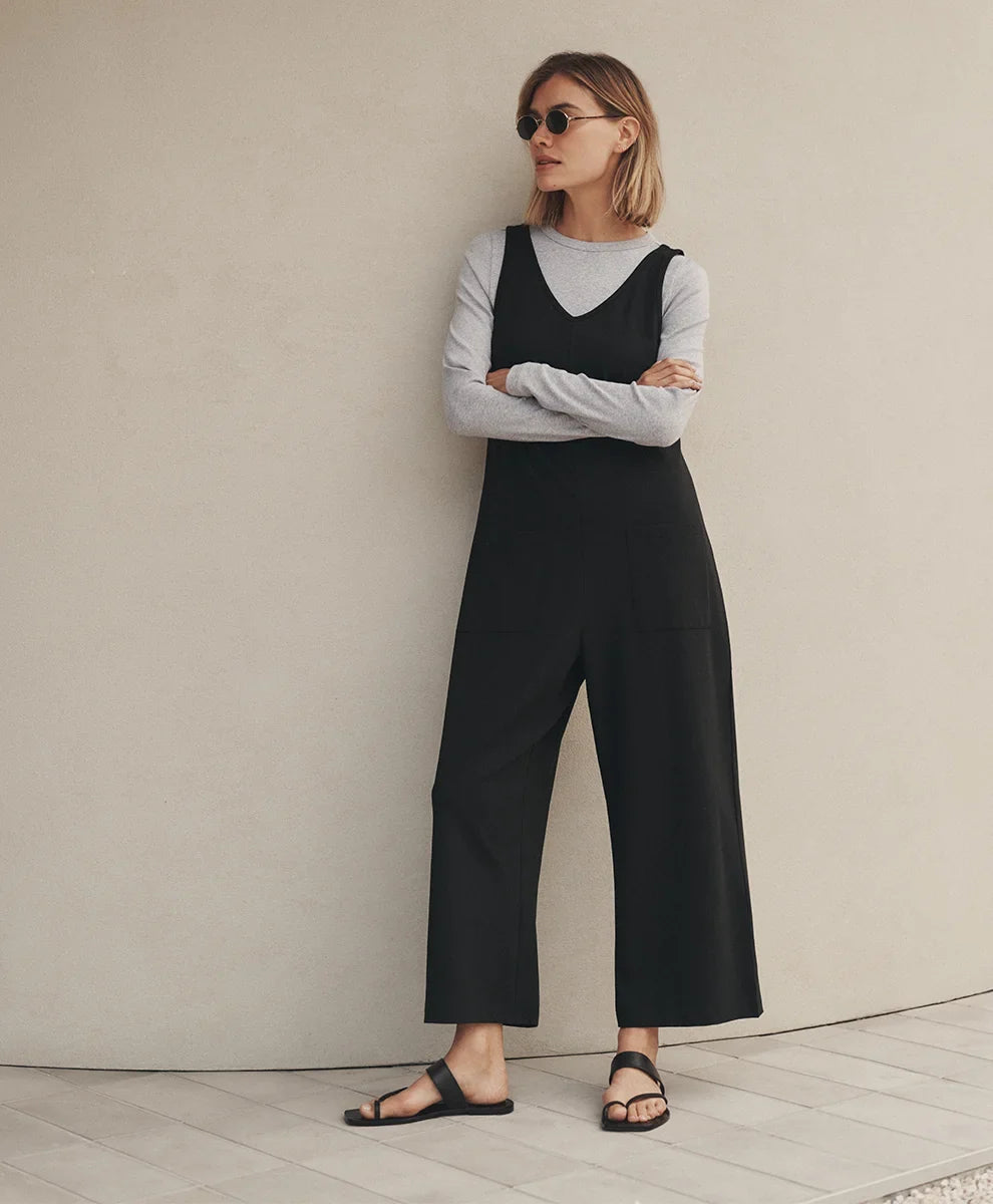 cool stretch cropped jumpsuit