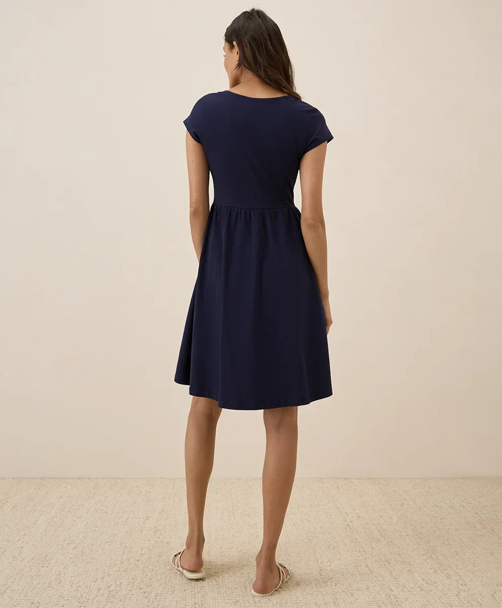 clearance fit & flare crossover dress