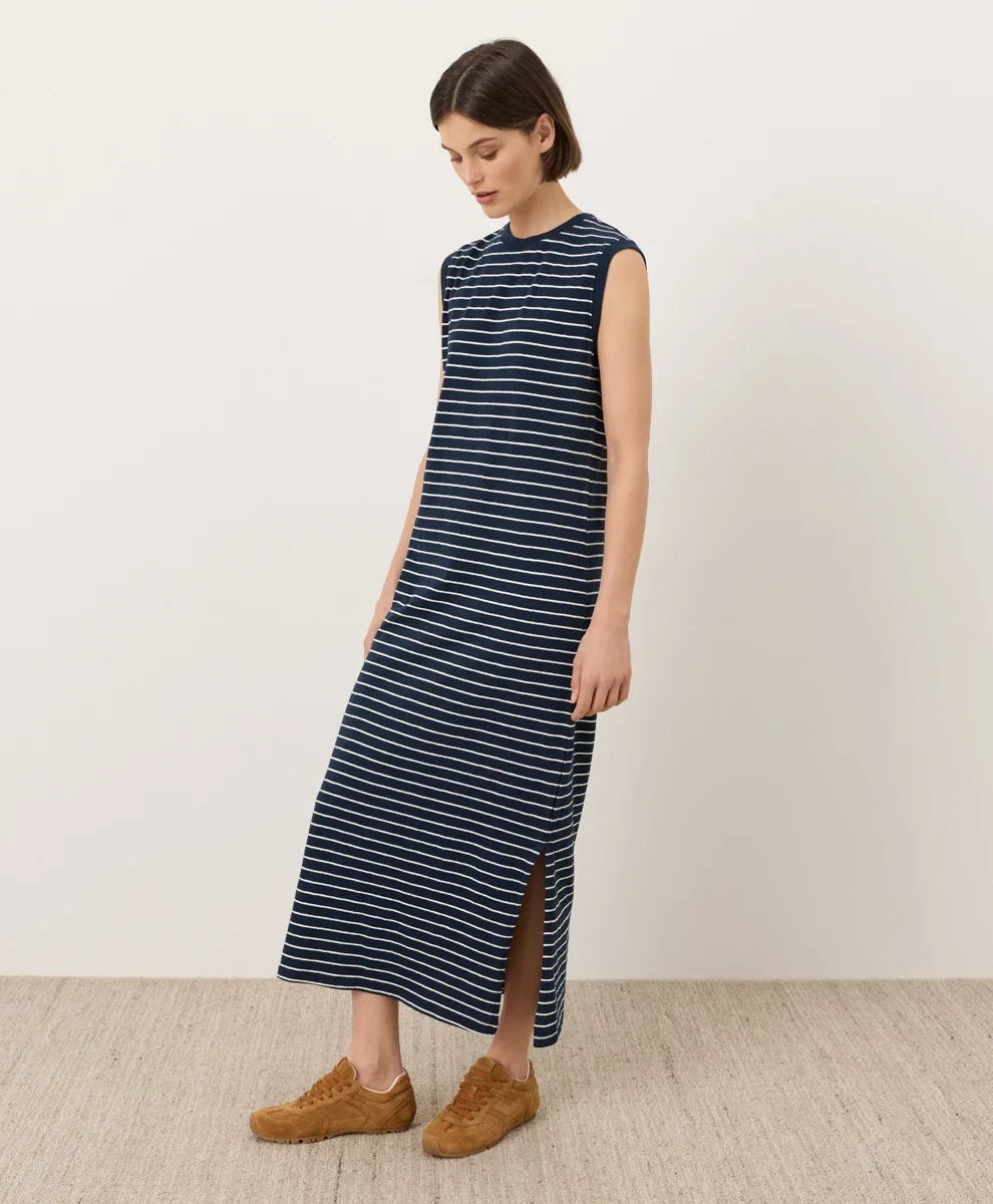 soft-slub essential easy muscle tee maxi dress