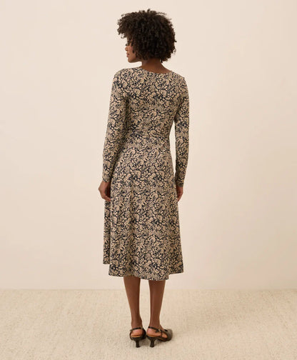 clearance fit & flare wrap dress