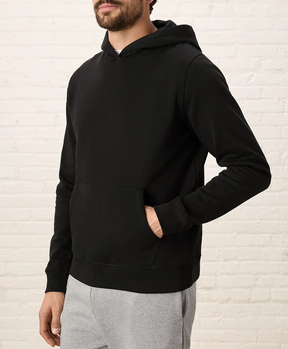 brushed fleece pullover hoodie