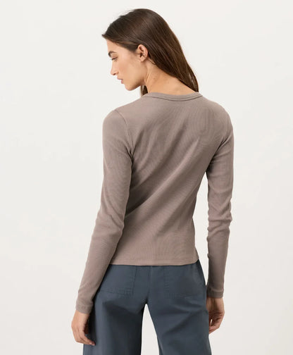 clearance perfect rib crewneck long sleeve tee