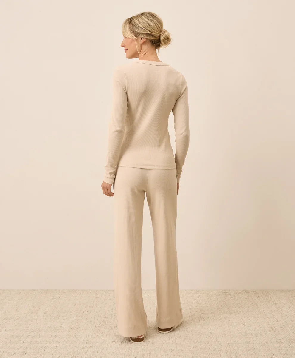 clearance easy rib wide leg lounge pant