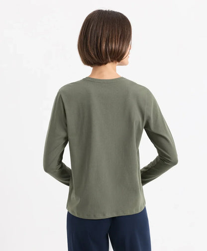 luxe essential crewneck long sleeve tee
