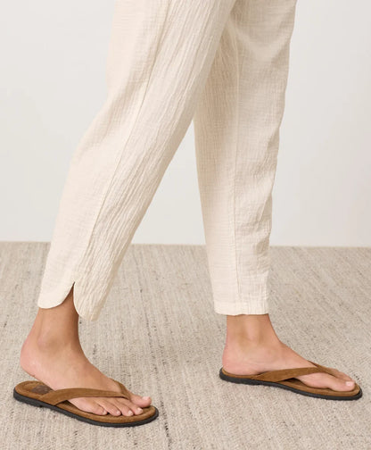 coastal double gauze tapered pull-on pant
