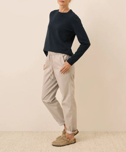 clearance daily twill ultra-high rise tapered pant