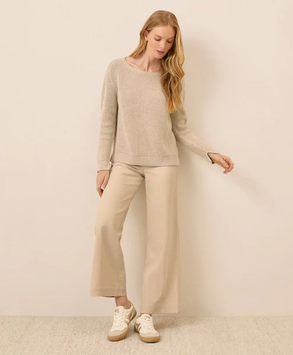 clearance luxe knit boatneck sweater