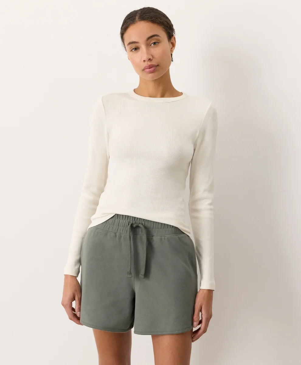 clearance perfect rib crewneck long sleeve tee