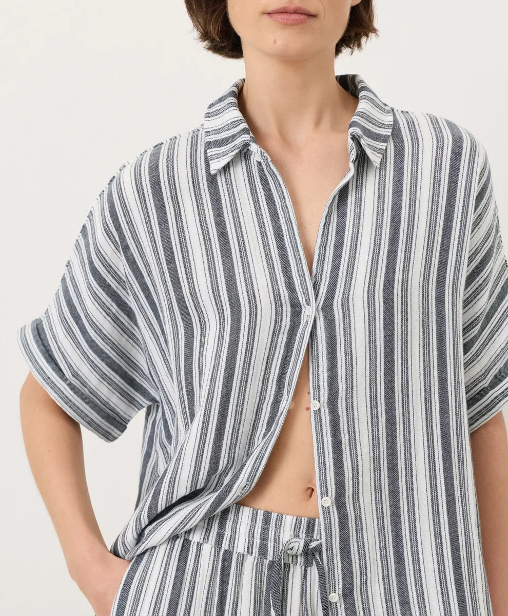 clearance coastal double gauze oversized shirt