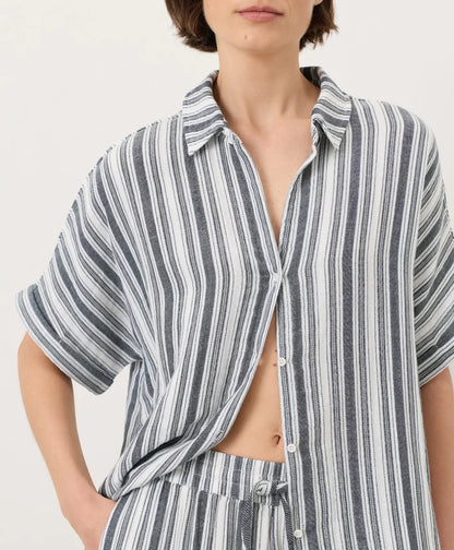 clearance coastal double gauze oversized shirt