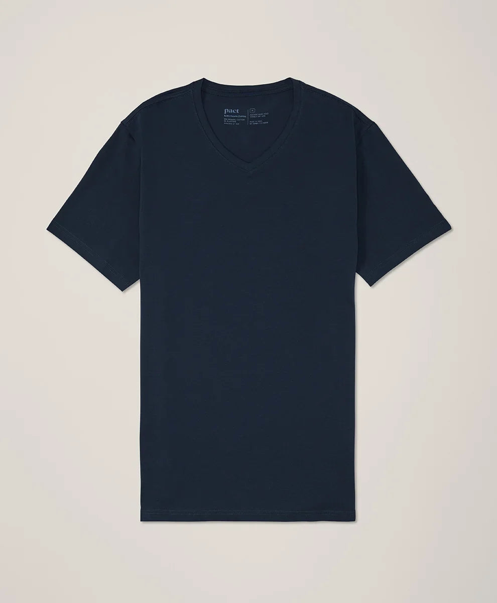 luxe essential slim fit v-neck tee
