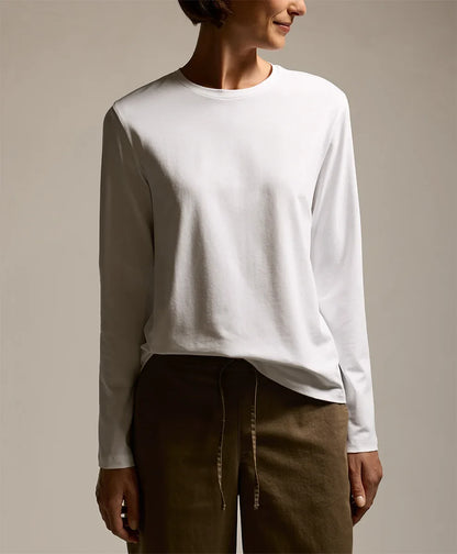 luxe essential crewneck long sleeve tee