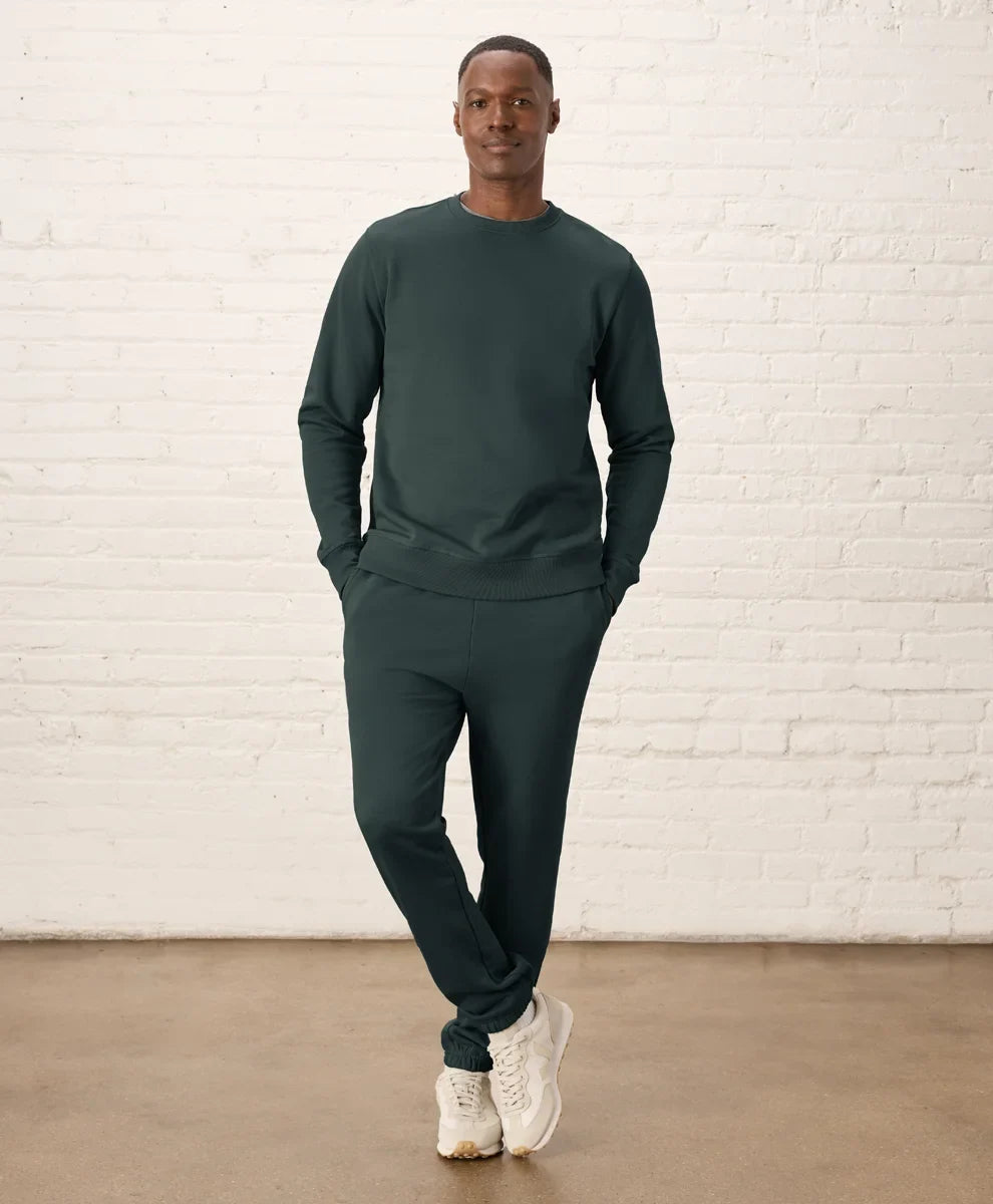 brushed fleece crew sweatshirt