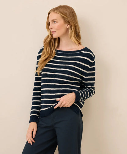 clearance luxe knit boatneck sweater