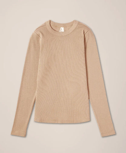 clearance perfect rib crewneck long sleeve tee